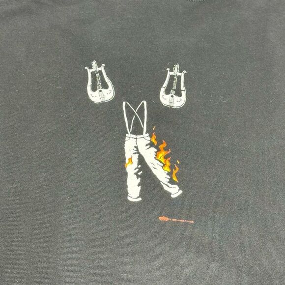 James Taylor vintage Spring 1996 black graphic T-shirt size XL - Picture 6 of 8